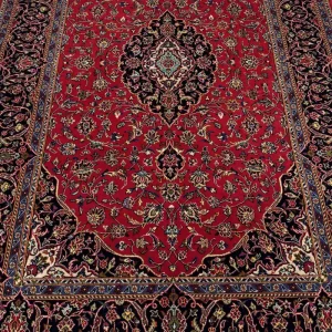 جفت ۳ متری دستباف کاشان شادسر ابریشم و کرک ۴۰ رج اعلا کد ۱۲۵