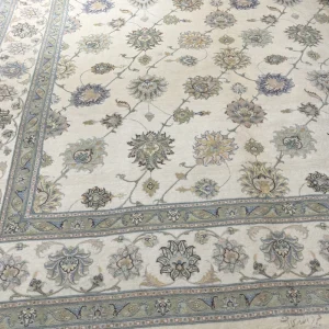 فرش ۶ متری دستباف تبریز مرینوس کره‌ای ۵۰ رج نو اکبند کد ۱۲۹
